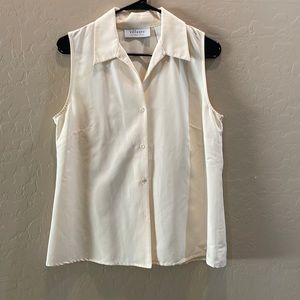 Villager sleeveless blouse, pale yellow